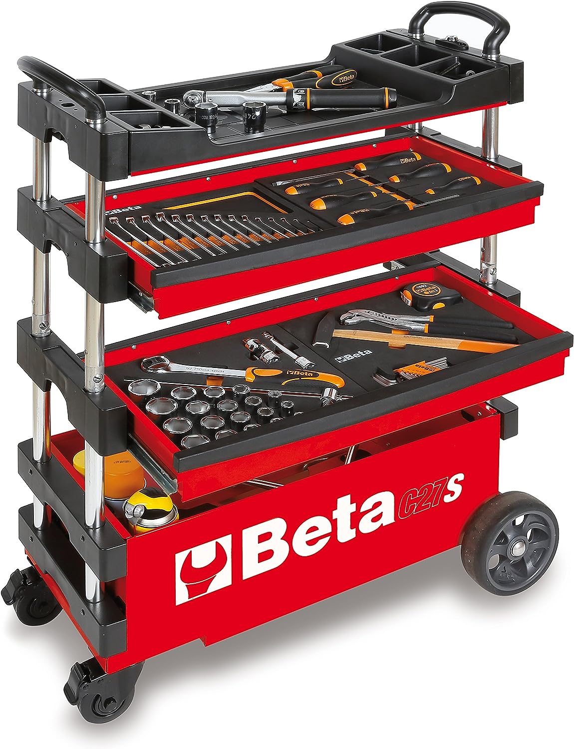 BETA C27s Mobile Tool Cart with 108 Foamed Master Tool Set