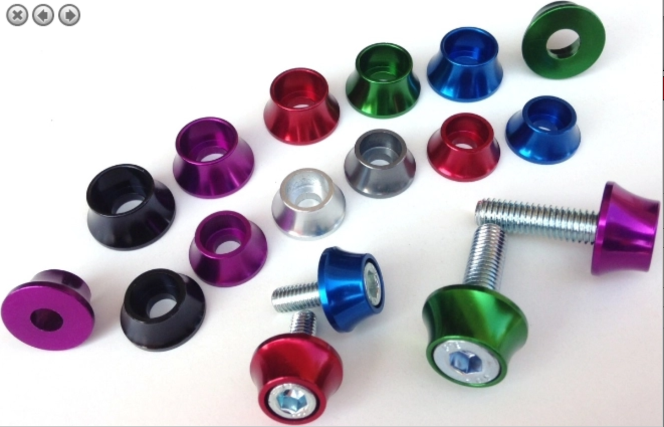 Anodized Aluminum Cap Screw Washer (Blue,Red & Green)