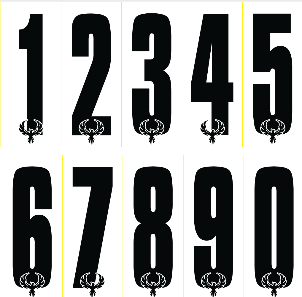 Phoenix Racing Number Set Phoenix Racing Numbers - #s – Phoenix Racing LLC